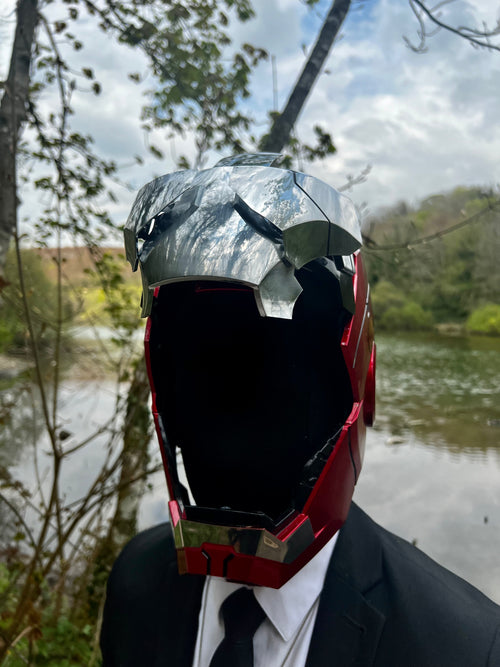 Iron Man MK5 Electric Helmet - Red & Silver