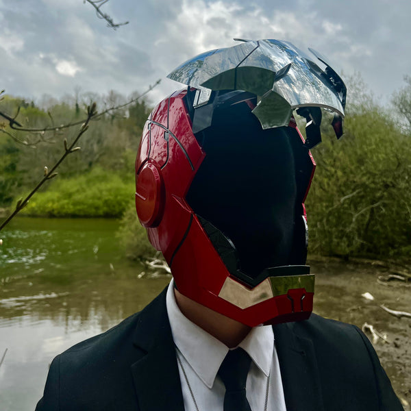 Iron Man MK5 Electric Helmet - Red & Silver