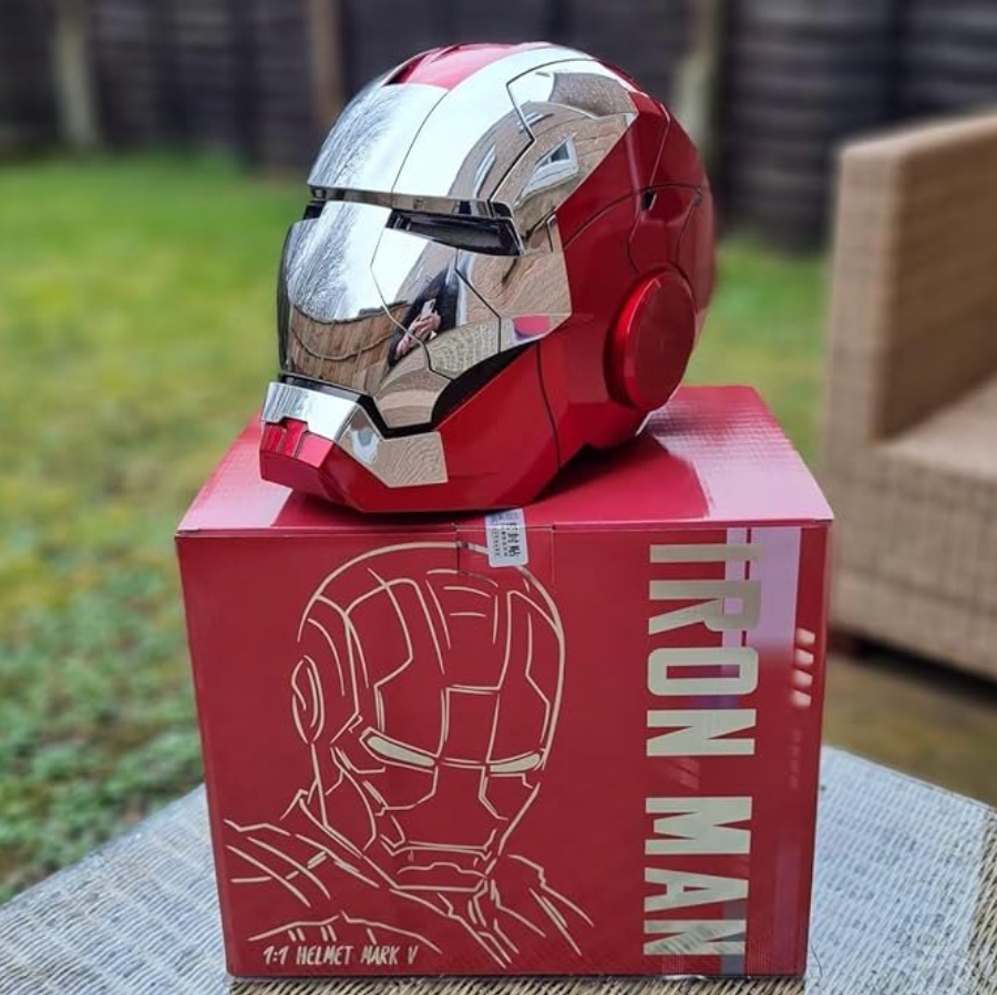 Iron Man MK5 Electric Helmet - Red & Silver