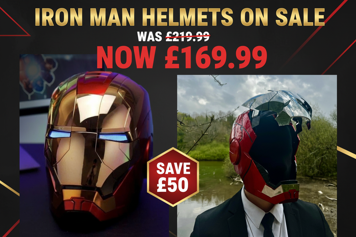 Iron Man Helmets Sale Banner